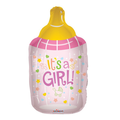 Baby Girl Bottle Foil Balloon Baby Girl Bottle Foil Balloon