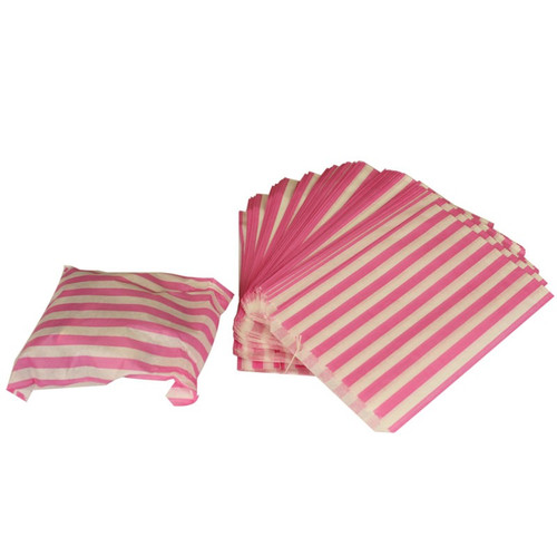Pink Small Candy Stripe Sweet Bags Pink Small Candy Stripe Sweet Bags