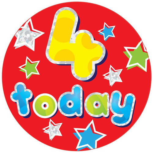 Jumbo 4 Today Birthday Badge Jumbo 4 Today Birthday Badge