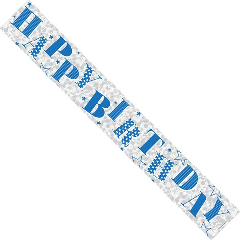 Happy Birthday Blue Spots Banner
