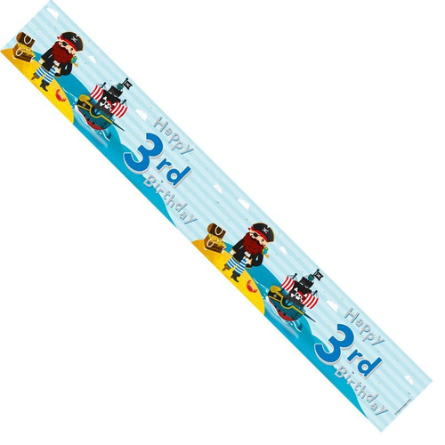 Happy 3rd Birthday Pirate Banner Happy 3rd Birthday Pirate Banner