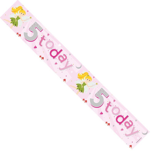 Happy 5th Birthday Fairy Banner Happy 5th Birthday Fairy Banner