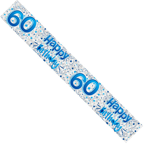 Blue 60th Birthday Banner Blue 60th Birthday Banner