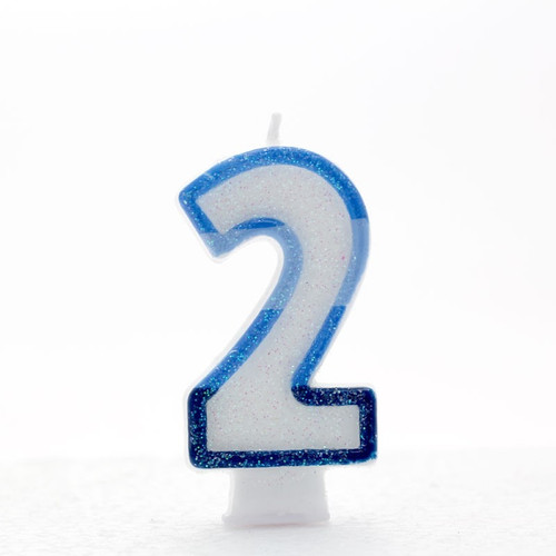 Blue Number 2 Candle Blue Number 2 Candle