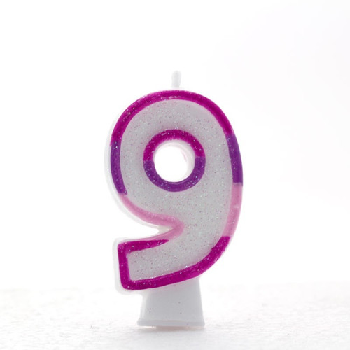 Pink Number 9 Candle Pink Number 9 Candle