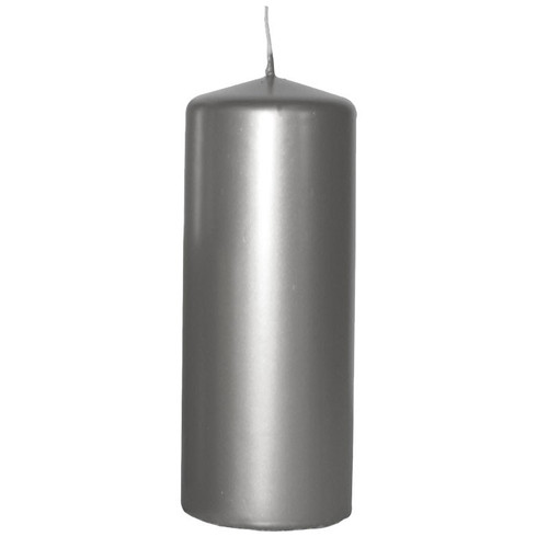 Silver Pillar Candle (20cm)