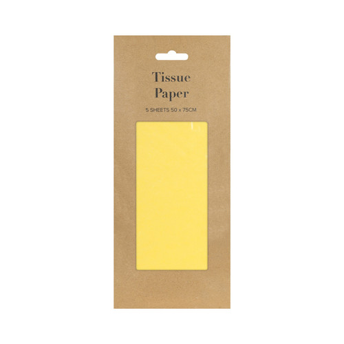 Yellow Tissue Paper Retail Pack 5 sheets Yellow Tissue Paper Retail Pack 5 sheets