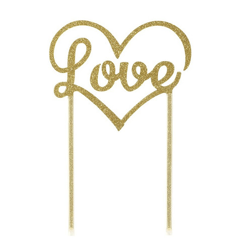 Gold Love Cake Topper