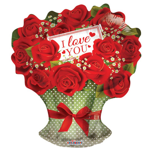 I Love You Red Roses Balloon