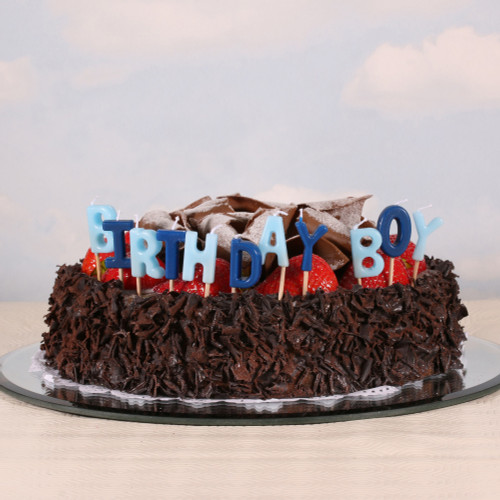 Blue Birthday Boy Letter Candles