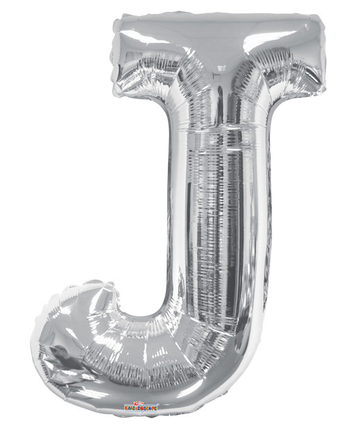 34" Letter Balloon - J - Silver 34" Letter Balloon - J - Silver