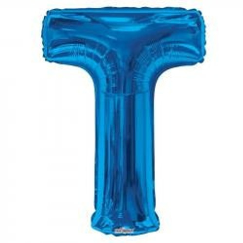 34"  Letter Balloon -  T - Blue