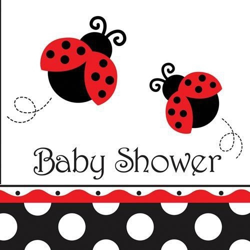 Ladybug Baby Shower Napkins