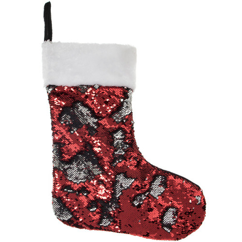 Sequin Stocking Red/Silver Sequin Stocking Red/Silver