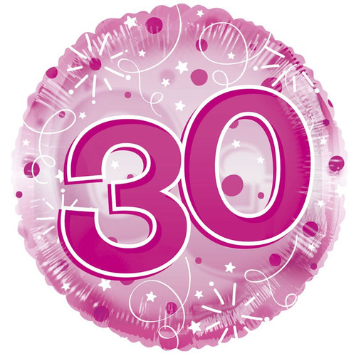 Age 30 Clearview Balloon - Pink (24 inch) Age 30 Clearview Balloon - Pink (24 inch)