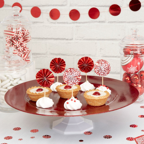 Pinwheel Food Picks Red Foil (Pack of 8) Pinwheel Food Picks Red Foil (Pack of 8)