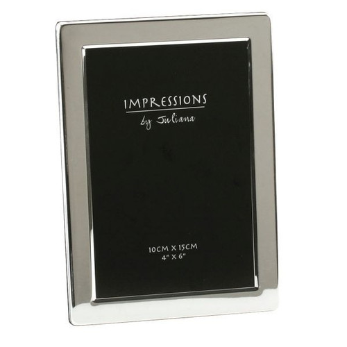 Impressions Silverplated Photo Frame Flat Edge - 4 Inch X 6 Inch Impressions Silverplated Photo Frame Flat Edge - 4 Inch X 6 Inch