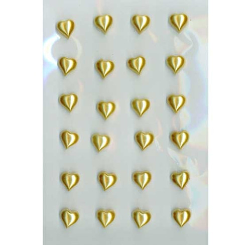 Gold Pearl Heart Stickers Gold Pearl Heart Stickers