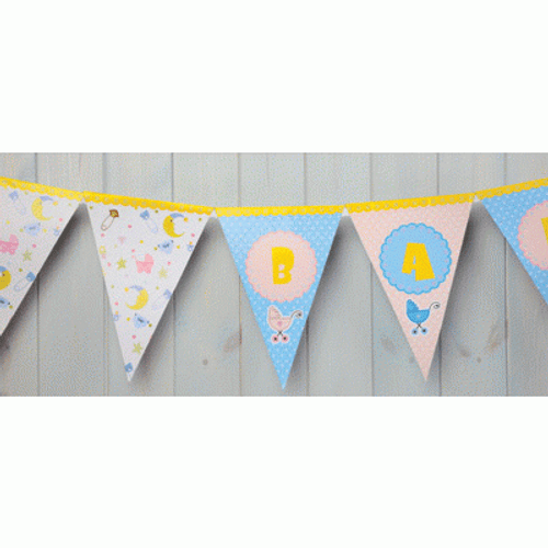 Neutral Babyshower bunting - 3m Neutral Babyshower bunting - 3m