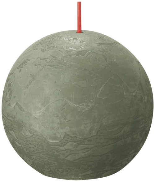 Fresh Olive Bolsius Rustic Ball Candle (76mm)