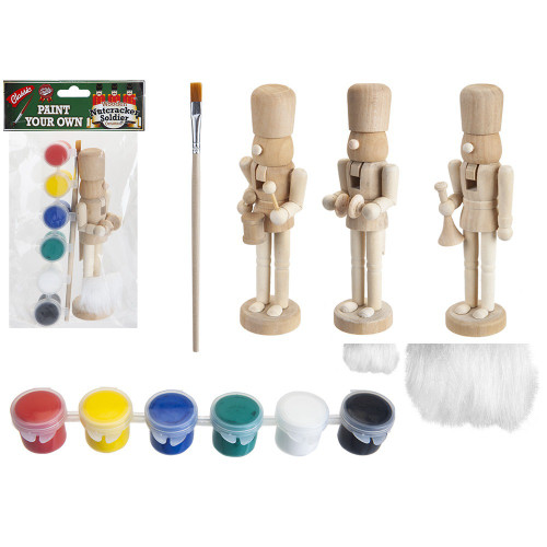 6" Diy Nutcracker Decoration (Assorted Designs) 6" Diy Nutcracker Decoration (Assorted Designs)