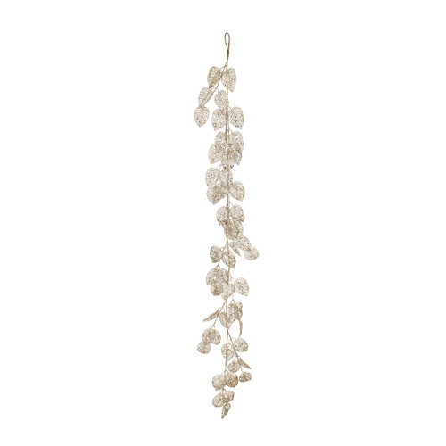 Champagne Glitter Leaf Garland (150cm) Champagne Glitter Leaf Garland (150cm)