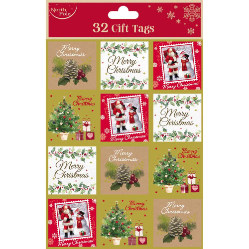 Traditional Christmas Gift Tags (x32)