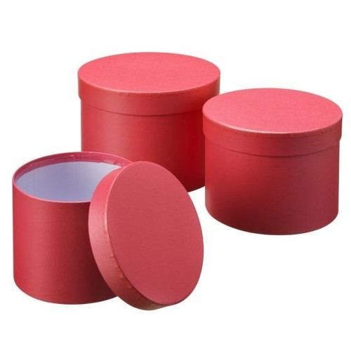 Red Symphony Hat Boxes (Set of 3)