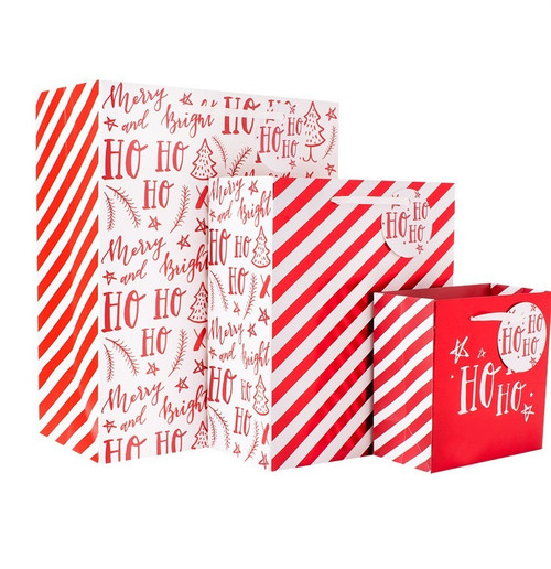 Ho Ho Ho Gift Bags (Pack of 3) Ho Ho Ho Gift Bags (Pack of 3)