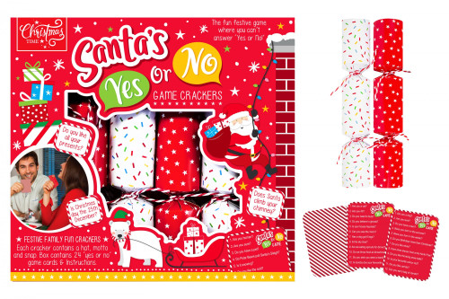 Santa Yes Or No Game Crackers (Pack of 6) Santa Yes Or No Game Crackers (Pack of 6)