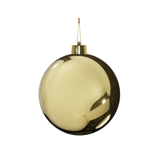 Gold Shiny Shatterproof Bauble (x1) (15cm) Gold Shiny Shatterproof Bauble (x1) (15cm)