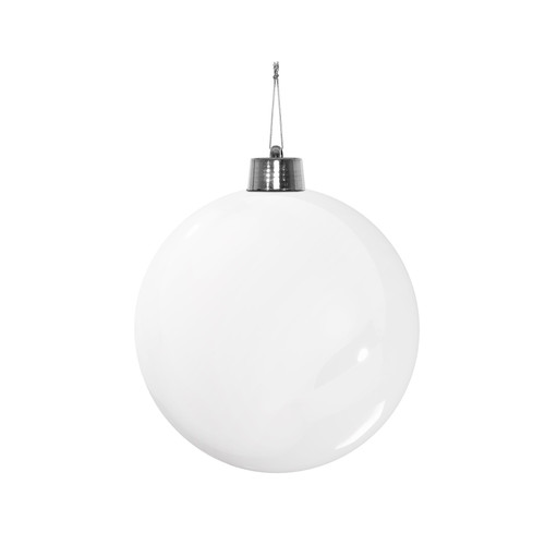 White Shiny Shatterproof Bauble (x1) (15cm) White Shiny Shatterproof Bauble (x1) (15cm)