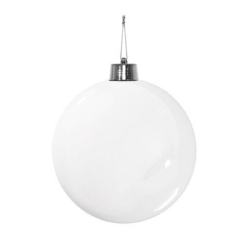 White Shiny Shatterproof Bauble (x1) (25cm) White Shiny Shatterproof Bauble (x1) (25cm)