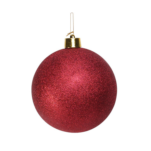 Burgundy Glitter Shatterproof Bauble (x1) (25cm) Burgundy Glitter Shatterproof Bauble (x1) (25cm)