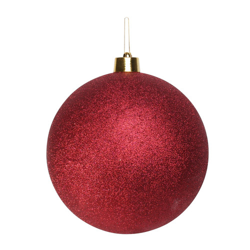 Burgundy Glitter Shatterproof Bauble (x1) (30cm) Burgundy Glitter Shatterproof Bauble (x1) (30cm)