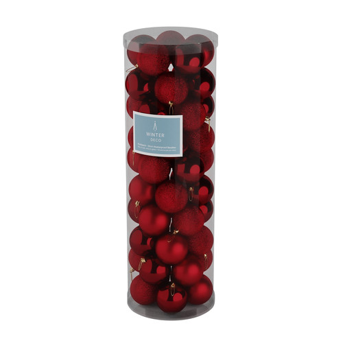 48 Burgundy Baubles (10cm) 48 Burgundy Baubles (10cm)