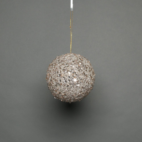 Champagne Glitter Bauble (12cm) Champagne Glitter Bauble (12cm)