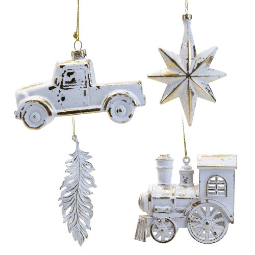Truck, Star, Feather and Train Decorations (Assorted Designs)