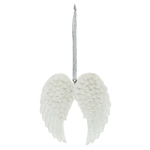 Double Glitter Angel Wing Hanging Decoration 
