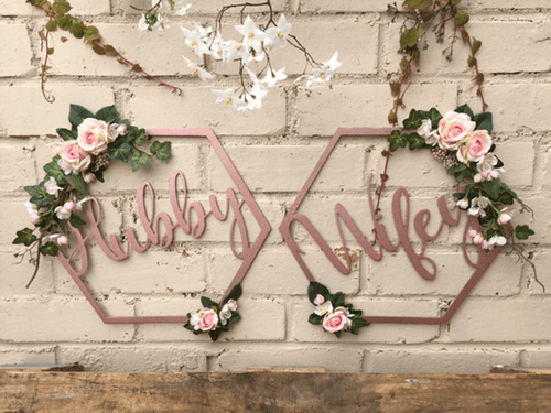 Personalised Hubby & Wife Signs Personalised Hubby & Wife Signs