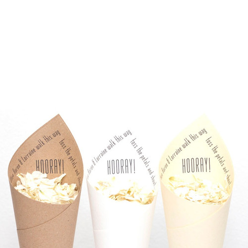 Personalised Hooray Confetti Cones (x10)