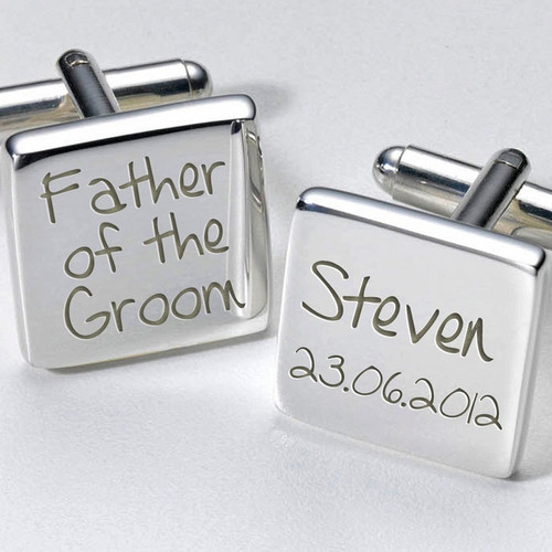 Personalised Father of the Groom Cufflinks Personalised Father of the Groom Cufflinks