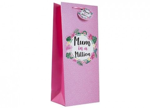 Mum In A Million Bottle Bag With Gift Tag