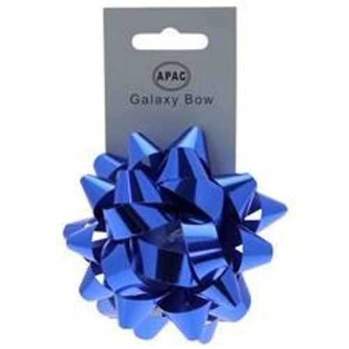 Metallic Blue Galaxy Bow On Header Metallic Blue Galaxy Bow On Header