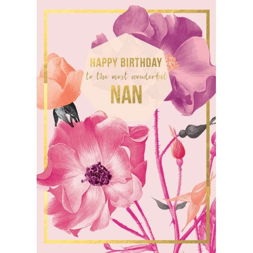 'Happy Birthday To The Most Wonderful Nan' Birthday Card By Carson Higham 'Happy Birthday To The Most Wonderful Nan' Birthday Card By Carson Higham