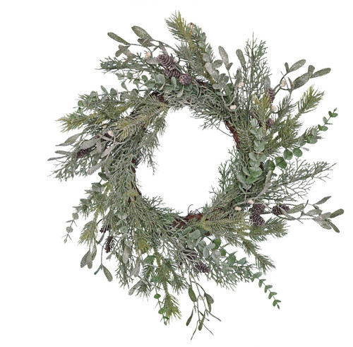 Frosted Pine and Mistletoe Wreath Frosted Pine and Mistletoe Wreath