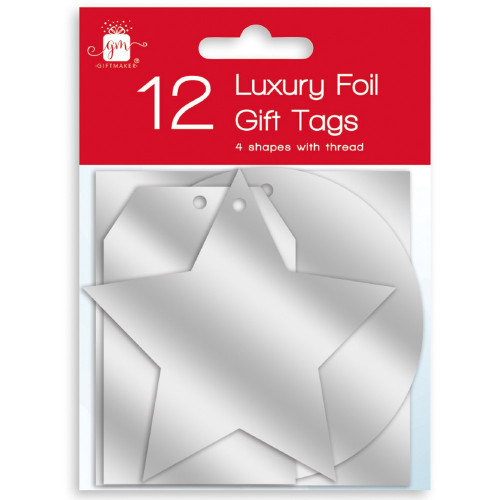 Silver Foiled Christmas Tags Silver Foiled Christmas Tags