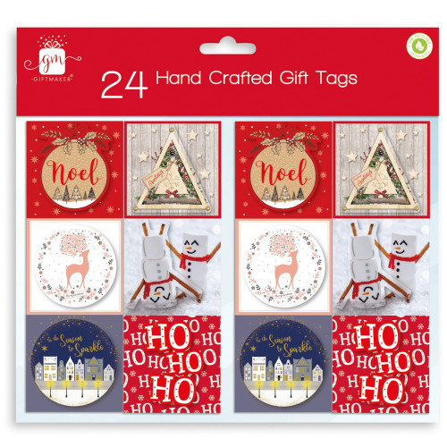 Tags, Pk 24 Hand Crafted Contempory Tags, Pk 24 Hand Crafted Contempory