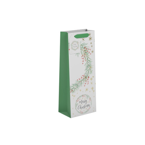 Christmas Wreath Bottle Bag Christmas Wreath Bottle Bag