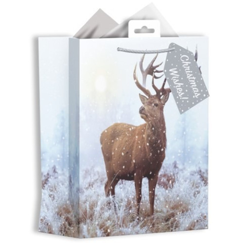 Medium Christmas Stag Gift Bag Medium Christmas Stag Gift Bag